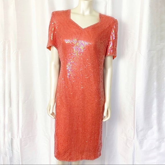 Vintage Jean for Joseph Le Bon Sequin Sheath Dress - Picture 1 of 8